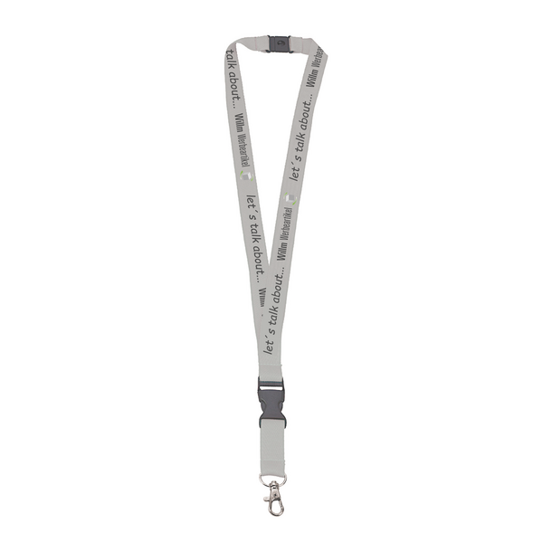 Lanyard aus Polyester - inkl. digitalem Transferdruck (Full colour, Vorderseite links und rechts), 15 x 210 mm