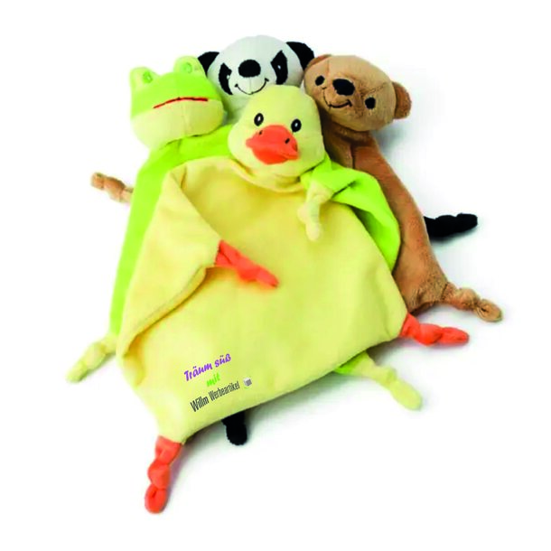 Plüsch-Schnuffeltuch "Schnuffel" in 4 Motiven - inkl. DTF-Druck auf Tuch