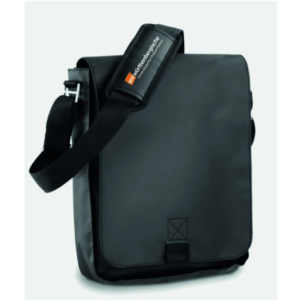 Schultertasche „Die kleine Schwarze" - Inkl. DTF-Druck, 10 x 2 cm, auf Gurtverstärkung