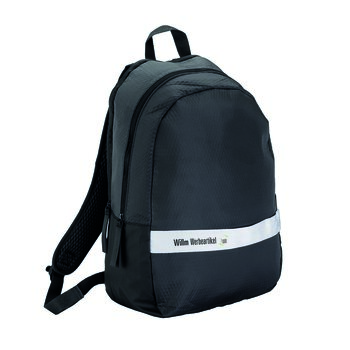 Rucksack "Paski" 21 L - wasserabweisend - leichter Rucksack für kleines Budget - inkl. DTF auf weißem Streifen